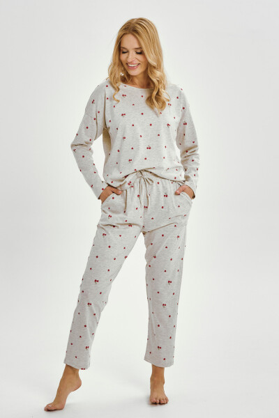 3430 DÁMSKE DLHÉ PYŽAMO ADELE S-XL šedá M