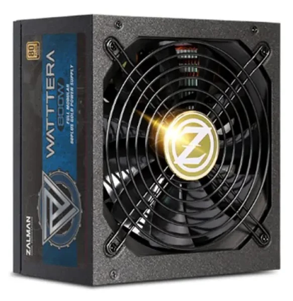 Zalman ZM800-EBTII Watttera čierna / Zdroj / 800 W / 80+ Gold / ATX / Aktívny PFC / 135 mm ventilátor (ZM800-EBTII)
