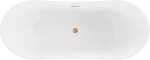 MEXEN/S - Celia vaňa voľne stojaca 170 x 75, biela, sifón a prepad meď kartáčovaná 52331707500-65