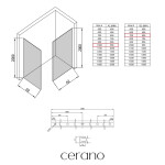 CERANO - Sprchová zástena Walk-in Crystal TL/P - 8 mm - bezvzperový systém - chróm, mliečne sklo - 100x70x200 CER-8050BD4728