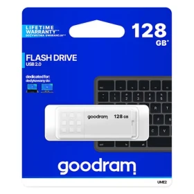 Goodram UME2 128GB biela / Flash disk / USB 2.0 / čítanie: 20MBs / zápis: 5MBs (UME2-1280W0R11)