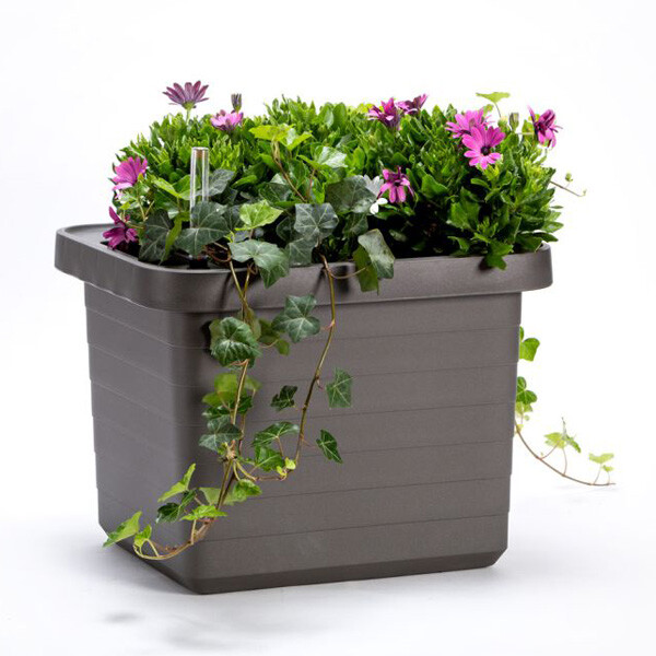 Plastia Samozavlažovací veľkoobjemový truhlík Berberis UNO antracit 45 cm