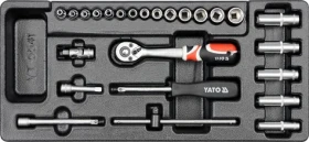 YATO YT-5541 / Vložka do zásuvky - kľúče nástrčné / 25ks / 3.5-14mm (YT-5541)
