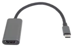 PremiumCord Prevodník USB-C na HDMI sivá / Redukcia / 4K 30Hz / kovové púzdro (ku31hdmi16)
