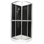 KERRA - Kabína sprchová Classic 90 čierna (s batériou) 5907548113337