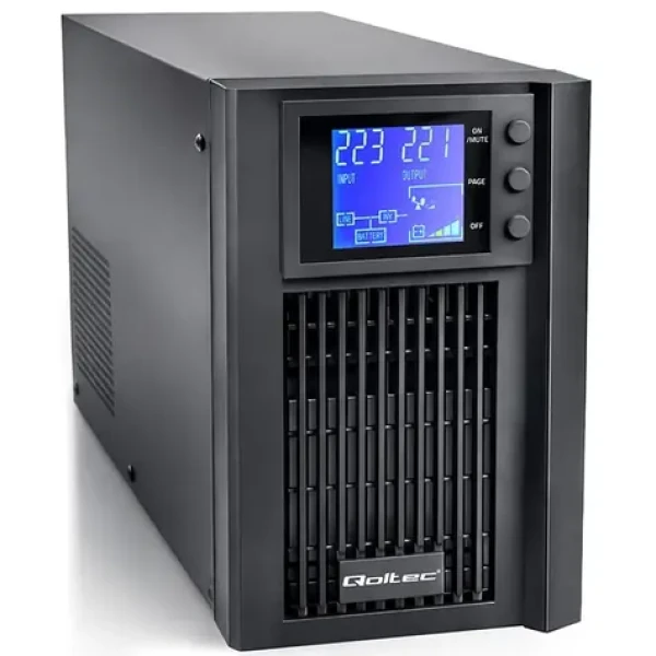Qoltec Uninterruptible Power Supply / UPS / 1kVA / 800W / AVR / LCD / čistý sínus (52640)