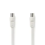 Nedis Koaxiálny kábel IEC(M)-IEC(F) 10 m biela / Koaxiálny kábel / 75 Ohm / Dvojité tienenie / 90 dB (CSGP40000WT100)