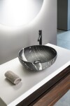 SAPHO - RONDANE keramické umývadlo na dosku priemer 41cm, carnico marmor AR435CM