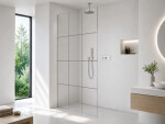 CERANO - Sprchová zástena Walk-in Crystal Ľ/P - 8 mm - bezvzperový systém - chróm, industriálne sklo - 140x200 CER-8050BD6673