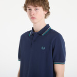Tričko FRED PERRY Twin Tipped Fred Perry Shirt Tnsbl/ Snow White/ Dpmt XL