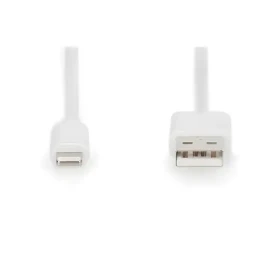 Digitus biela / Dátový kábel / Lightning (M) - USB-A (M) / MFI certifikácia / 1 m (DB-600106-010-W)