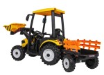 Mamido Detský elektrický traktor MEGA D68 24V s prívesom žltý