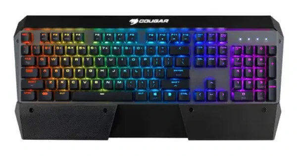 COUGAR Attack X3 RGB čierna / Herná klávesnica / Cherry MX Silver / RGB podsvietenie / N-Key Rollover / EN layout (CGR-Attack-X3-RGB)