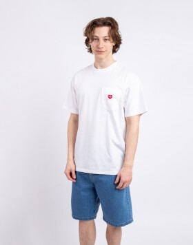 Carhartt WIP S/S Pocket Heart T-Shirt White/Red M