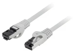 Lanberg CAT8.1 S/FTP 1m šedá / Patch kábel / RJ-45 / LSZH / 40 Gbit/s (PCF8-10CU-0100-S)