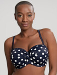 Dámske plavky Anya Riva Spot Bandeau Navy/Vanilla Top SW1453 - Panache 70E