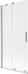 MEXEN/S - Velar dvojkrídlová posuvná vaňová zástena 90 x 150, dekor, nikel kartáčovaný 896-090-000-31-97