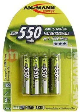 Ansmann / Akumulátor / AAA / NiMH / 550 mAh / 4 ks (5030772)