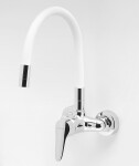 NOVASERVIS NOVASERVIS - Drezová batéria s elastickým ramenom 100mm, biela-chróm 94484,0B
