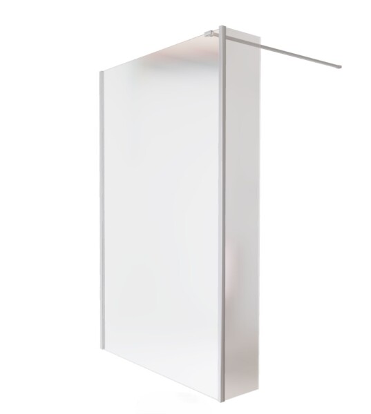 BESCO - Walk-in sprchovací kút AVEO - FARBA rámu - Chróm / Leštený hliník (ALU), Pevná stena - 50 cm, Rozmer A - 100 cm, Rozmer C - 195 cm, Výplň - Číre bezpečnostné sklo - 8 mm BCAVEO100+BCAVEO50