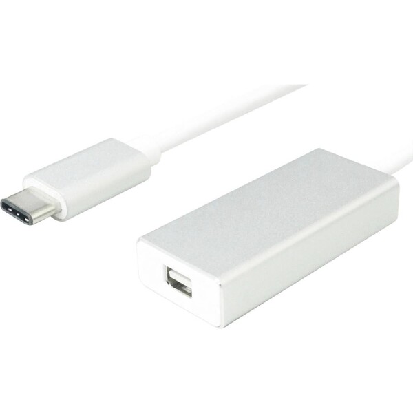 Value USB-C® / Mini-DisplayPort káblový adaptér USB-C ® zástrčka, Zásuvka Mini DisplayPort 0.10 m strieborná (metalíza) 12.99.3225 Kábel pre displeje USB-C®; 12.99.3225