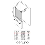 CERANO - Sprchová zástěna Walk-in Onyx Half Round L/P - 8 mm - kulatá vzpěra - chrom, transparentní sklo - 80x100 CER-681607