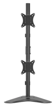 Equip čierna / Stolný držiak pre dva monitory / 17-32" / vertikálne 360° / 9 kg / VESA 75-100 mm (650128)