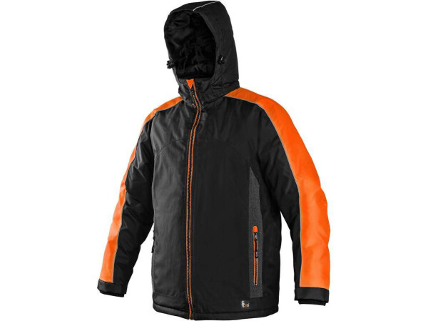 CXS BRIGHTON Pánska bunda zimná - čierno/oranžová XL 121007880395