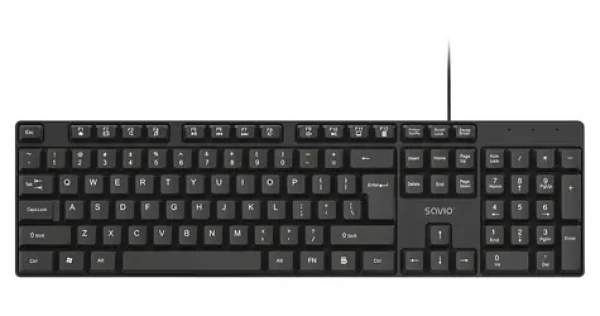 Savio KB-01 čierna / Klávesnica / drôtová / USB / membránová / US Layout (KB-01)