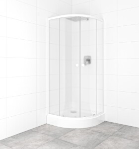 SAT - Set sprchovacieho kúta a vaničky, štvrťkruh 80x80 cm Multi Basic SIKOBKMUS80CH0 SIKOBKMUS80CH0