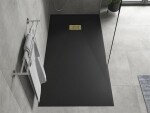MEXEN/S - Hugo sprchová vanička SMC 180x80, čierna, krytka zlatá 42708018-G