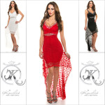 Red-Carpet-Look!Sexy Koucla dress with Rhinestones red S