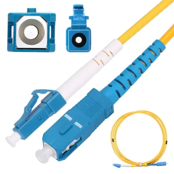 Extralink LC/UPC-SC/UPC žltý / Patchcord / Jednomódový / Simplex / G652D / 3 mm / 2 m