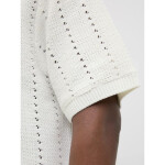 Jack&Jones pánska košeľa JORPAROS KNIT ESTER SS CROCHET POLO 12272562 SEA SALT XL