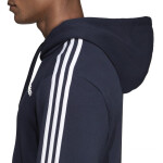 Adidas Essentials Stripes Pullover French Terry Sweatshirt Black DU0499