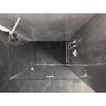 MEXEN/S - Lunar-F sprchovací kút skladacie dvere pravá 85 x 80, transparent, biela 836-085-080-20-00-P