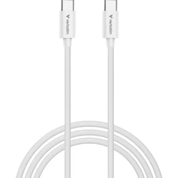 Verbatim Essentials Sync Charge biela / Kábel USB-C / USB-C na USB-C / 100 W / 3 m (32409)