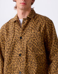 Service Works Patterned Easy Chef Shirt Brown Leopard XL