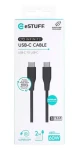 ESTUFF INFINITE (GRS) čierna / Kábel / USB-C - USB-C / 2 m / 60 W PD (ES604280)