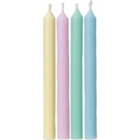 Okrúhle farebné sviečky 24 ks - 6 cm - Wilton