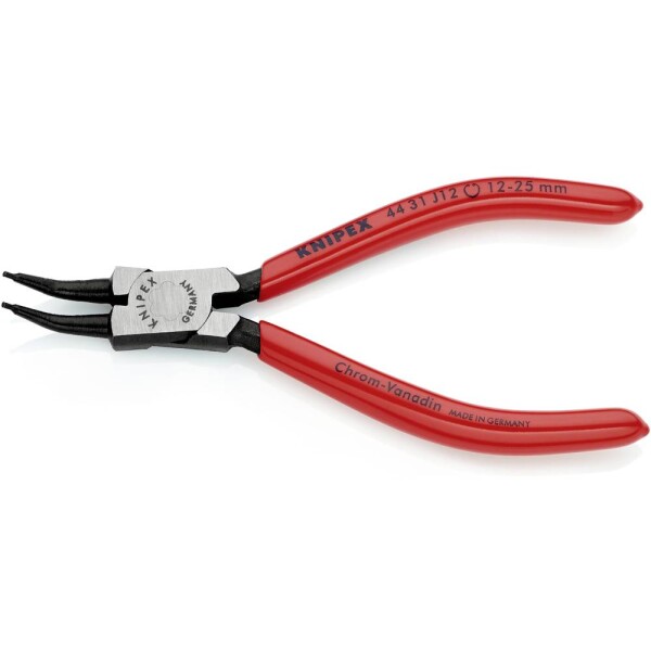 Knipex 44 31 J12 kliešte na poistné krúžky Vhodné pre vnútorné krúžky 12-25 mm Tvar hrotu zahnutý o 45 °; 44 31 J12