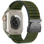 Beline Woven Nylon Diagonal Style Parachute zelená / Remienok pre Apple Watch / 38/40/41 mm / nylonový
