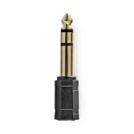 Nedis Stereo audio adaptér jack 3.5 mm (F) - jack 6.35 mm (M) čierna / pozlátené (CABW23930AT)