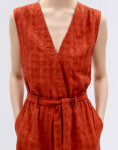 Thinking MU Orangered Cuadrito Winona Jumpsuit ORANGERED XS