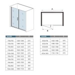 H K - Sprchové dvere MELODY DW1 152 jednokrídlové dvere 148-152x195cm (dvere 80 + bočná stena 76) SE-MELODYDW1152B