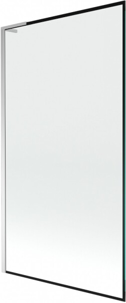 MEXEN/S - Next L vaňová zástena FIX 100 x 150, čierna vzor, chróm 895-100-000-03-70-01