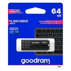 Goodram UME3 64GB čierna / Flash disk / USB 3.0 / čítanie: 60MBs / zápis: 20MBs (UME3-0640K0R11)