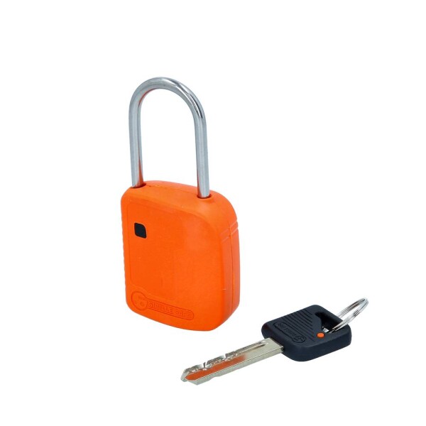 Závorový visiaci zámok, oranžový, kovový, 38 mm KS Tools 117.0218; 117.0218