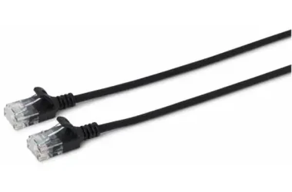 MicroConnect CAT6a U/UTP SLIM 2m čierna / LSZH (V-UTP6A02S-SLIM)