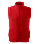 Next fleecová vesta unisex červená 07 (štítok značky) 2XL